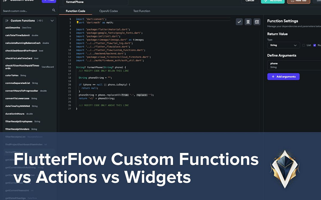 FlutterFlow Tricks: Custom Functions vs Actions vs Widgets